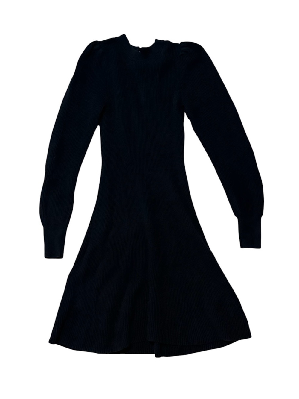 Black Long-Sleeve Sweater Dress